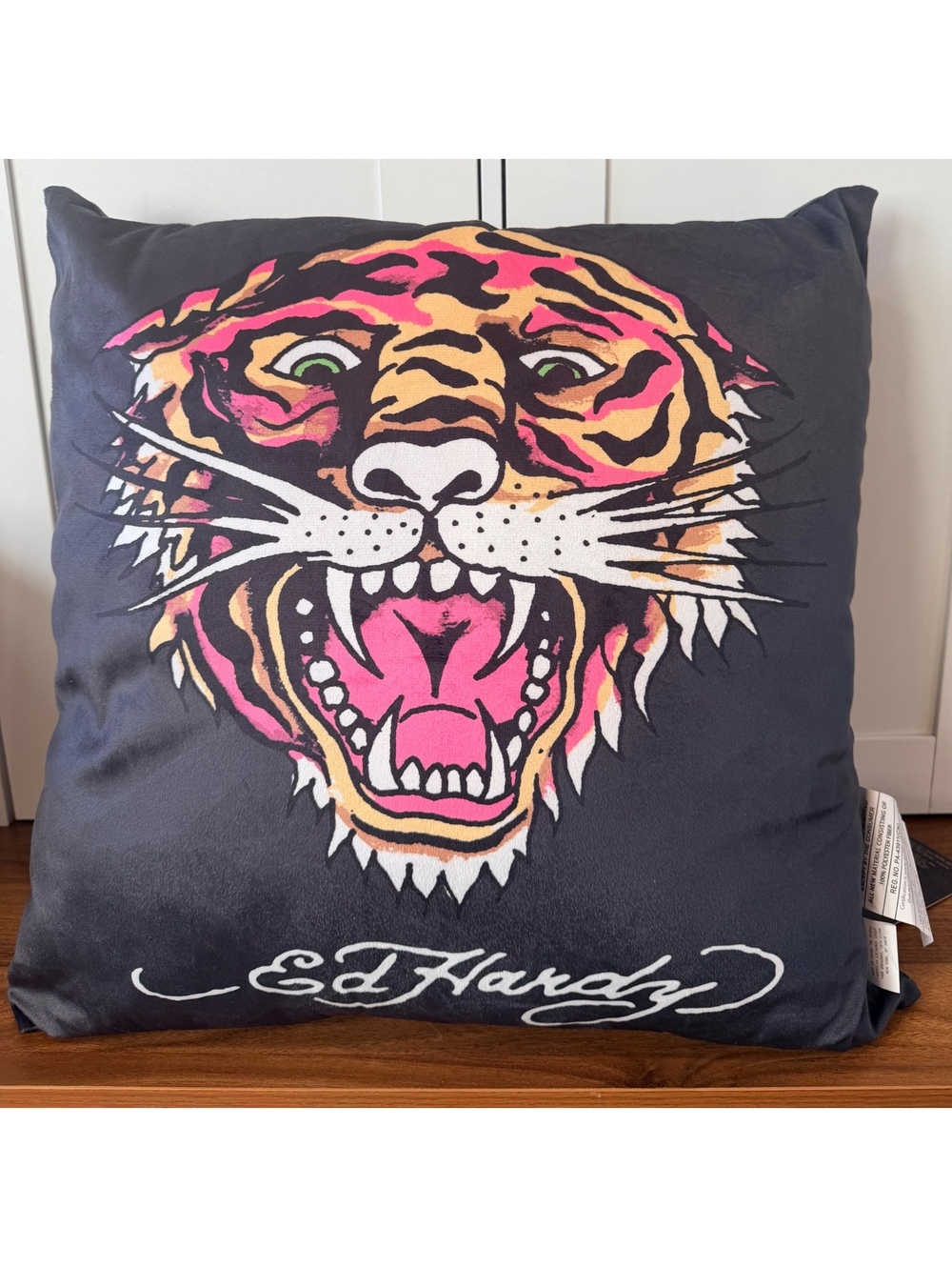 Ed Hardy Tiger Throw Pillow - New with tags